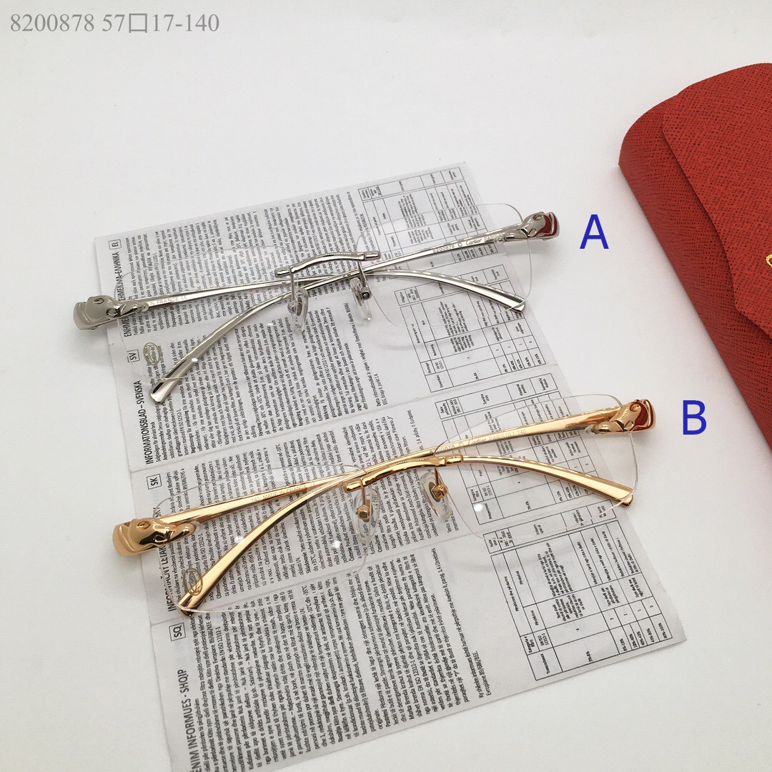 Panthere Cartier Eyewear Rimless Eyeglasses 8200878